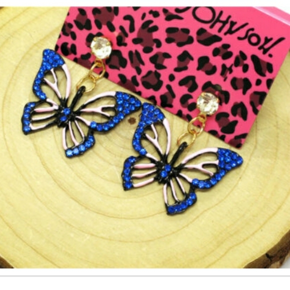 Betsey Johnson Butterfly Earrings